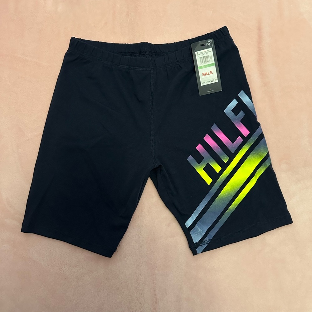 Tommy Hilfiger Black Shorts with Colorful Stripes